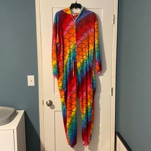 Adult Rainbow unicorn onsie pajamas